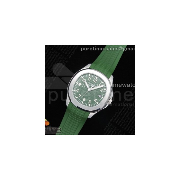 ZF 파텍필립 아쿠아넛 5167 그린다이얼 그린러버스트랩 Aquanaut 5168G 42mm SS ZF 1:1 Best Edition Green Dial on Green Rubber Strap 324CS (Free box)