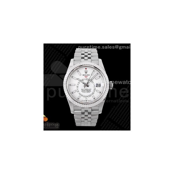 ZF 롤렉스 스카이드웰러 화이트다이얼 쥬빌레브레이슬릿 Sky-Dweller 326934 904L SS ZF 1:1 Best Edition White Dial on SS Jubilee Bracelet A2824