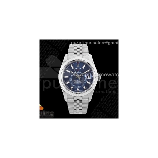 ZF 롤렉스 스카이드웰러 블루다이얼 쥬빌레브레이슬릿 Sky-Dweller 326934 904L SS ZF 1:1 Best Edition Blue Dial on SS Jubilee Bracelet A2824