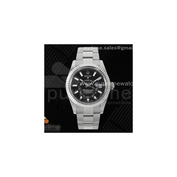 ZF 롤렉스 스카이드웰러 블랙다이얼 스틸브레이슬릿 Sky-Dweller 326934 904L SS ZF 1:1 Best Edition Black Dial on SS Bracelet A2824