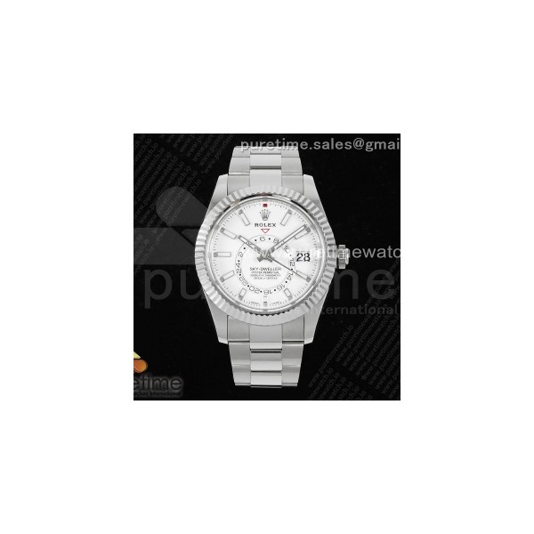 ZF 롤렉스 스카이드웰러 화이트다이얼 스틸브레이슬릿 Sky-Dweller 326934 904L SS ZF 1:1 Best Edition White Dial on SS Bracelet A2824