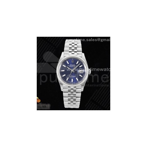 CLEANF 클린공장 롤렉스 데이저스트36 블루다이얼 쥬빌레브레이슬릿 DateJust 36 126234 Clean 1:1 Best Edition 904L Steel Blue Stick Dial on Jubilee Bracelet VR3235