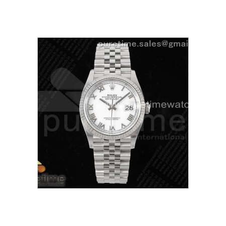 CLEANF 클린공장 롤렉스 데이저스트36 화이트로만다이얼 쥬빌레브레이슬릿 DateJust 36 126234 Clean 1:1 Best Edition 904L Steel White Roman Dial on Jubilee Bracelet VR3235