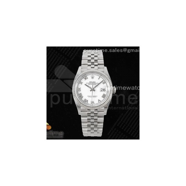 CLEANF 클린공장 롤렉스 데이저스트36 화이트로만다이얼 쥬빌레브레이슬릿 DateJust 36 126234 Clean 1:1 Best Edition 904L Steel White Roman Dial on Jubilee Bracelet VR3235