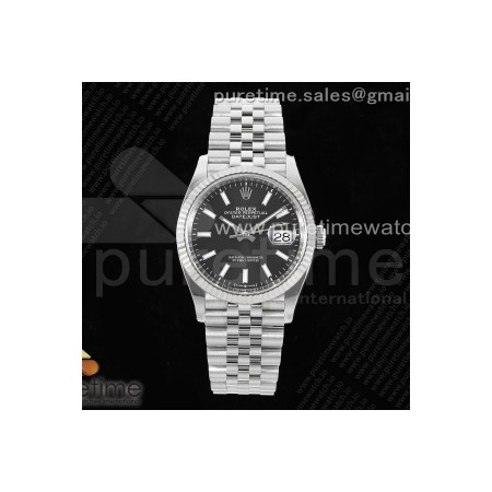 CLEANF 클린공장 롤렉스 데이저스트36 블랙다이얼 쥬빌레브레이슬릿 DateJust 36 126234 Clean 1:1 Best Edition 904L Steel Black Stick Dial on Jubilee Bracelet VR3235