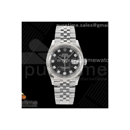 CLEANF 클린공장 롤렉스 데이저스트36 블랙텐포인트다이얼 쥬빌레브레이슬릿 DateJust 36 126234 Clean 1:1 Best Edition 904L Steel Black Diamonds Dial on Jubilee Bracelet VR3235