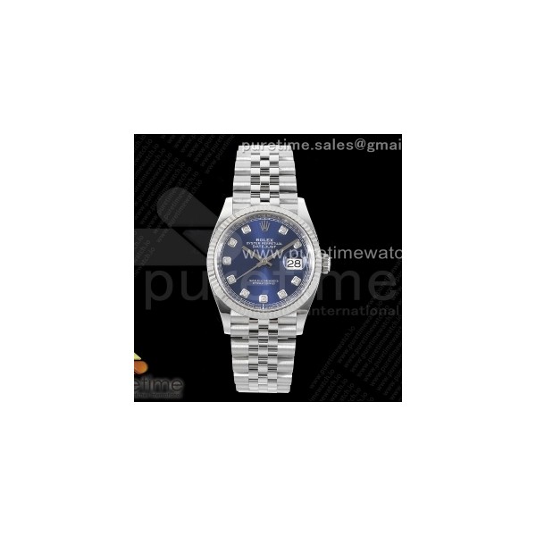 CLEANF 클린공장 롤렉스 데이저스트36 블루텐포인트다이얼 쥬빌레브레이슬릿 DateJust 36 126234 Clean 1:1 Best Edition 904L Steel Blue Diamonds Dial on Jubilee Bracelet VR3235