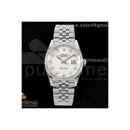 CLEANF 클린공장 롤렉스 데이저스트36 자개텐포인트다이얼 쥬빌레브레이슬릿 DateJust 36 126234 Clean 1:1 Best Edition 904L Steel White MOP Diamonds Dial on Jubilee Bracelet VR3235