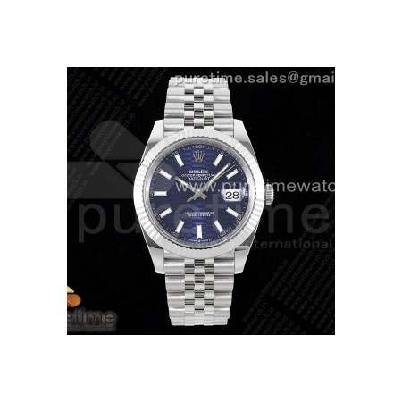 CLEANF 클린공장 롤렉스 데이저스트41 블루텍스처다이얼 쥬빌레브레이슬릿 DateJust 41 126334 Clean 1:1 Best Edition 904L Steel Blue Texuted Dial on Jubilee Bracelet VR3235